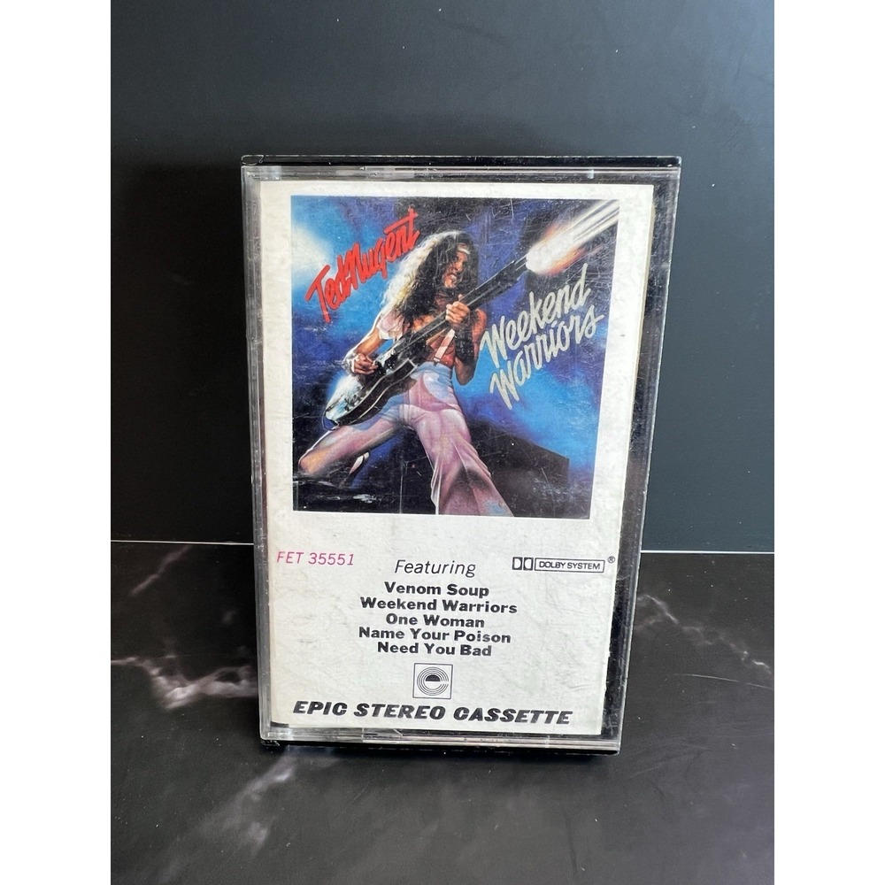 TED NUGENT Cassette Tape WEEKEND‎ WARRIORS 1978 Hard Rock Rare